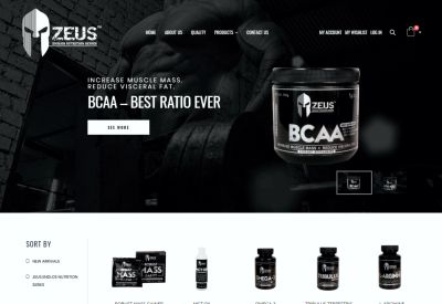 zeus nutritions ecommerce online store developed by active media 9 in paschim vihar