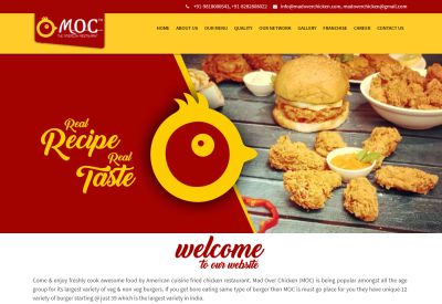 mad over chicken India's leading multi chain restaurants outlets website designed by active media 9 in paschim vihar