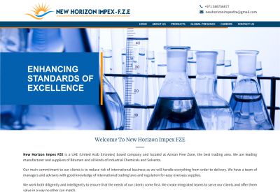 new horizon impex fze website