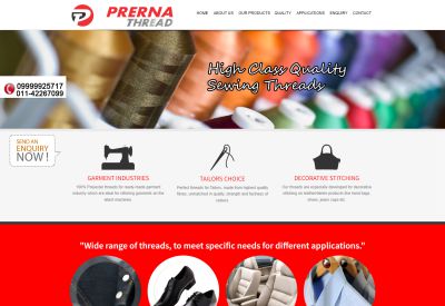 prerna threads high quality sewing threads manufacturing company website