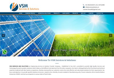 vsm solutions providing best solar power solutions services website