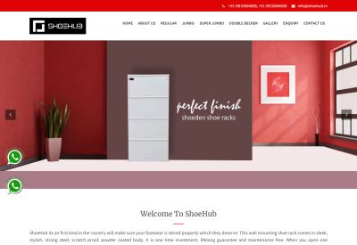 shoehub is a wall mounted shoe racks manufacturing company website