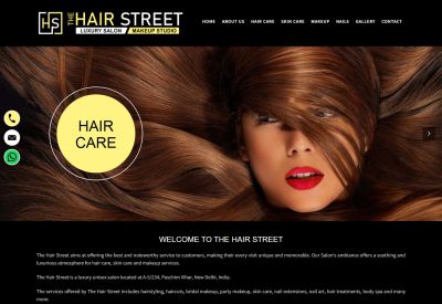 the hair street luxury unisex salon website